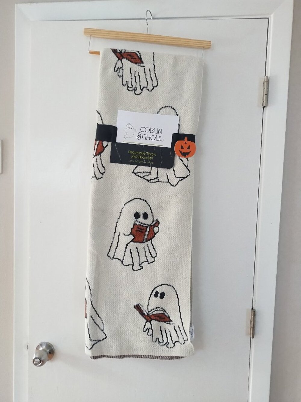 Goblin & Ghoul ghost reading book blanket